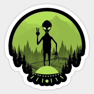 Funny Alien Extraterrestrial Sticker